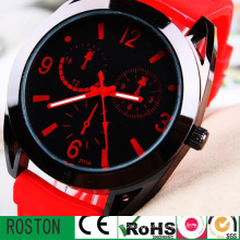 Alloy Case Silicon Strap Fashion Sport Watch